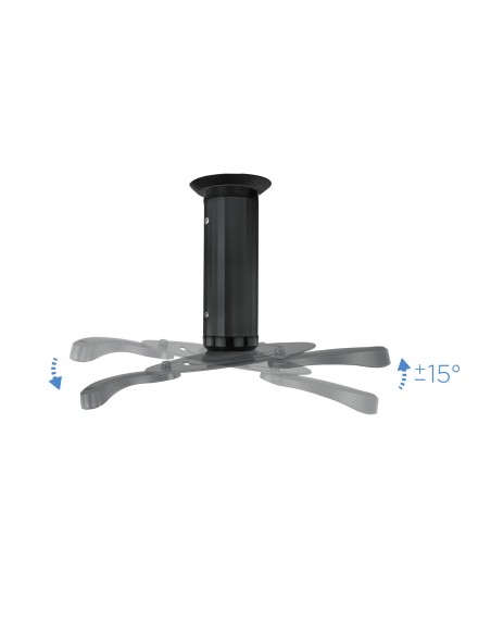 SOPORTE UNIVERSAL DE TECHO GIRATORIO 360º PARA PROYECTOR NEGRO